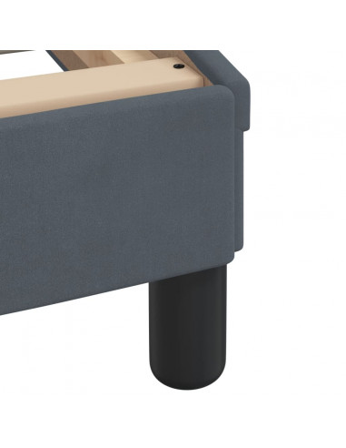 Giroletto con Luci LED Grigio Scuro 160x200 cm in Velluto