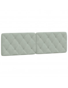 Giroletto con Testiera Grigio Chiaro 160x200 cm in Velluto 2