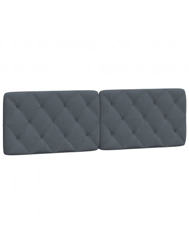 Letto con Materasso Grigio Scuro 160x200 cm in Velluto