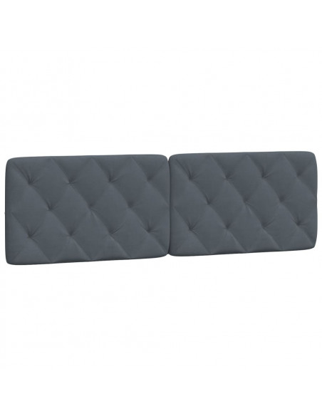 Letto con Materasso Grigio Scuro 160x200 cm in Velluto