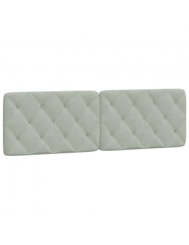 Letto con Materasso Grigio Chiaro 160x200 cm in Velluto