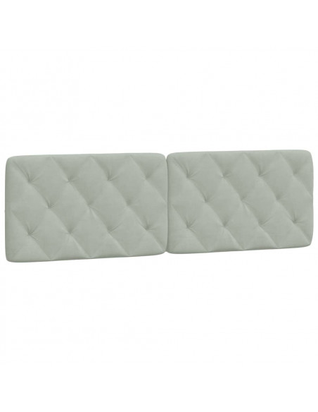 Letto con Materasso Grigio Chiaro 160x200 cm in Velluto