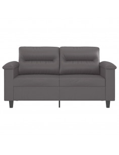 Divano a 2 Posti Grigio 120 cm in Similpelle 2