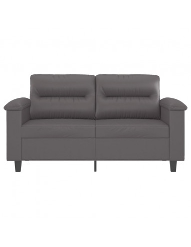 Divano a 2 Posti Grigio 120 cm in Similpelle