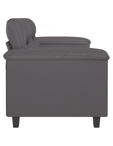 Divano a 2 Posti Grigio 120 cm in Similpelle