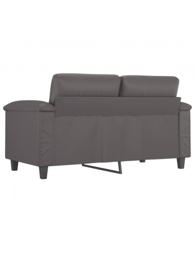 Divano a 2 Posti Grigio 120 cm in Similpelle