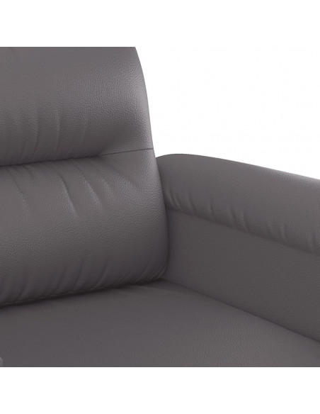 Divano a 2 Posti Grigio 120 cm in Similpelle