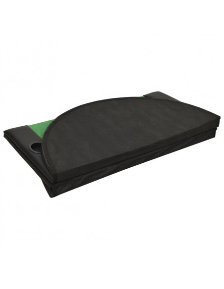 Piano Tavolo da Poker Pieghevole 10 Giocatori Verde 208x106x3cm