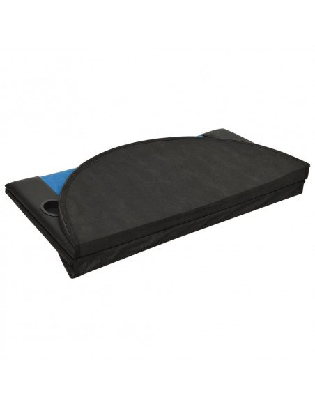 Piano Tavolo da Poker Pieghevole 10 Giocatori Blu 208x106x3 cm