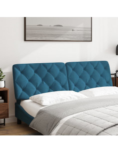 Cuscino Testiera Blu 160 cm in Velluto 2