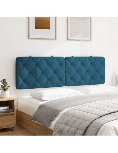 Cuscino Testiera Blu 160 cm in Velluto