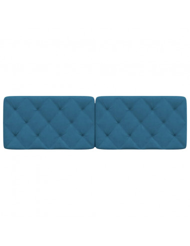 Cuscino Testiera Blu 160 cm in Velluto