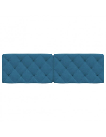 Cuscino Testiera Blu 160 cm in Velluto