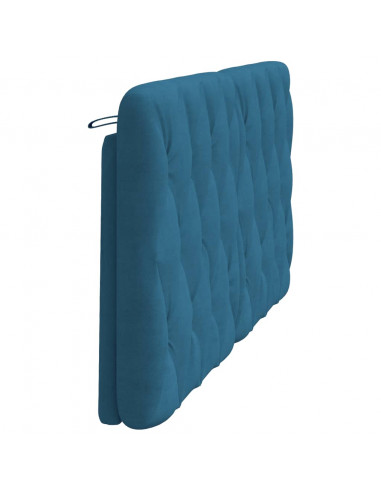 Cuscino Testiera Blu 160 cm in Velluto