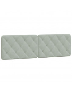 Cuscino Testiera Grigio Chiaro 160 cm in Velluto