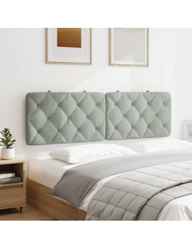 Cuscino Testiera Grigio Chiaro 160 cm in Velluto