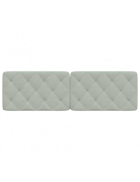 Cuscino Testiera Grigio Chiaro 160 cm in Velluto