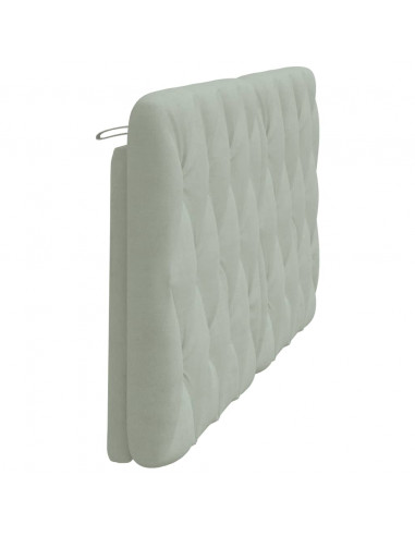 Cuscino Testiera Grigio Chiaro 160 cm in Velluto
