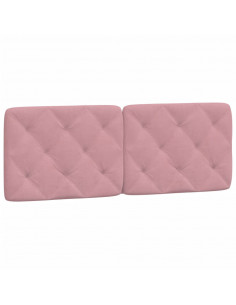 Cuscino Testiera Rosa 140 cm in Velluto