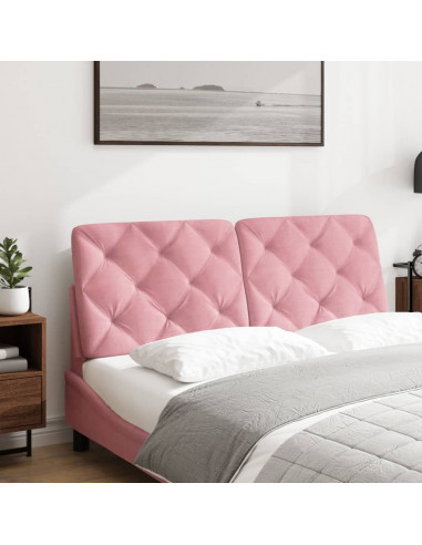 Cuscino Testiera Rosa 140 cm in Velluto