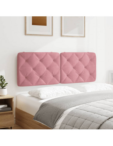 Cuscino Testiera Rosa 140 cm in Velluto