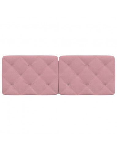 Cuscino Testiera Rosa 140 cm in Velluto