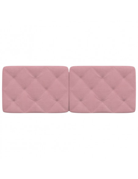 Cuscino Testiera Rosa 140 cm in Velluto