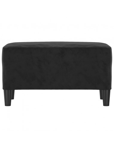 Panca Nera 70x35x41 cm in Velluto