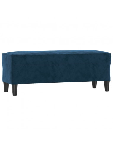 Panca Blu 100x35x41 cm in Velluto