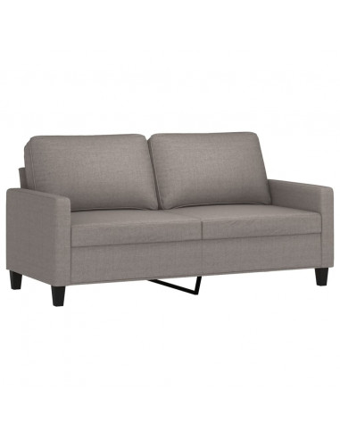 Set di Divani 3 pz con Cuscini Tortora in Tessuto