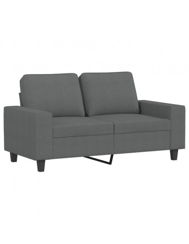 Set di Divani 3 pz Grigio Scuro in Tessuto