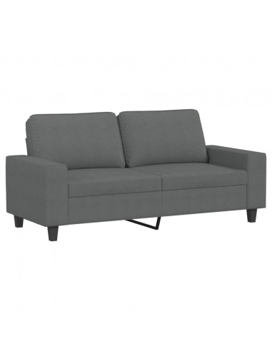 Set di Divani 3 pz Grigio Scuro in Tessuto