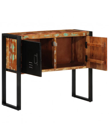 Tavolo Consolle Multicolore 90x35x75 cm Legno Massello Recupero