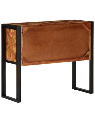 Tavolo Consolle Multicolore 90x35x75 cm Legno Massello Recupero