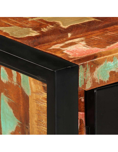 Tavolo Consolle Multicolore 90x35x75 cm Legno Massello Recupero