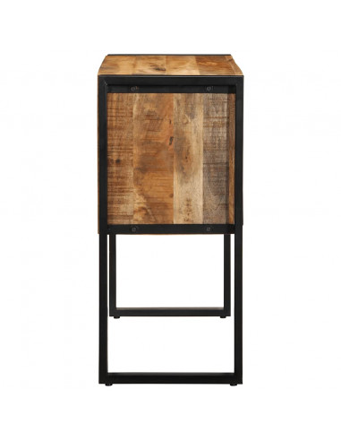 Tavolo Consolle 90x35x75 cm in Legno Massello di Mango Grezzo