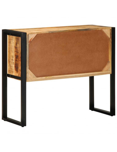 Tavolo Consolle 90x35x75 cm in Legno Massello di Mango Grezzo