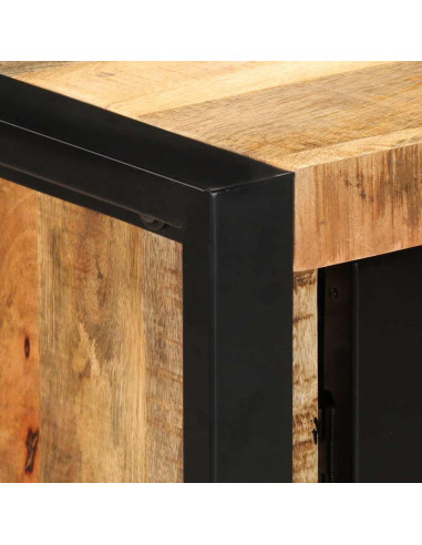 Tavolo Consolle 90x35x75 cm in Legno Massello di Mango Grezzo