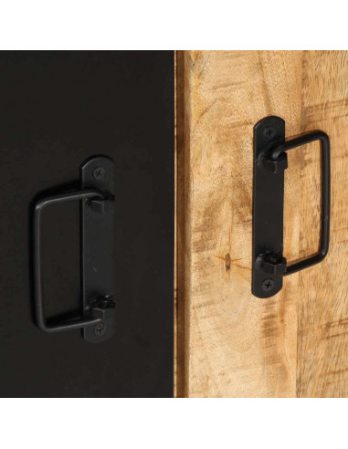 Tavolo Consolle 90x35x75 cm in Legno Massello di Mango Grezzo