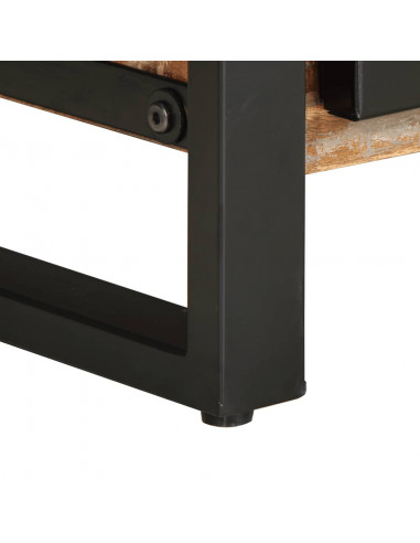 Tavolino Salotto Multicolore 90x50x36cm Legno Massello Recupero