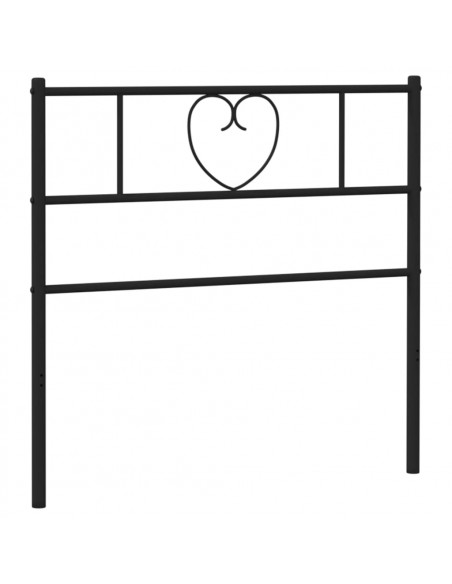 Testiera di Ricambio in Metallo Nero 90 cm