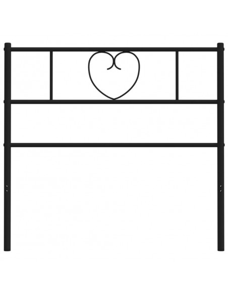 Testiera di Ricambio in Metallo Nero 90 cm