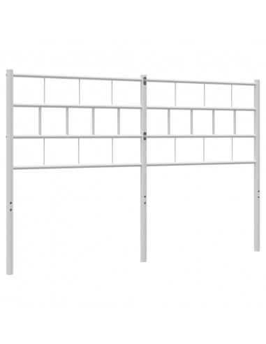 Testiera in Metallo Bianco 135 cm