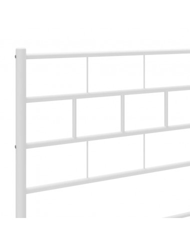 Testiera in Metallo Bianco 135 cm