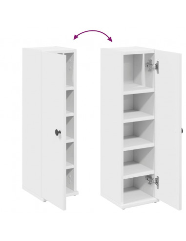 Mobile da Bagno con Portarotolo Bianco 20,5x22x72 cm