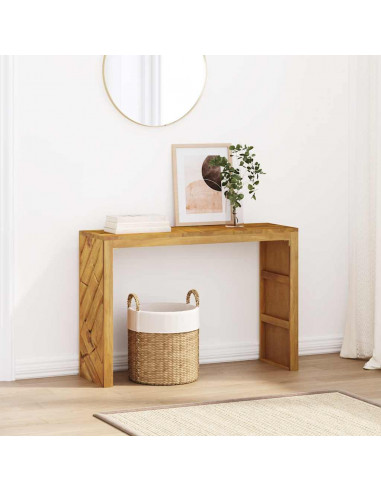Tavolo Consolle 110x35x75 cm in Legno Massello di Teak