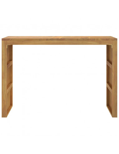 Tavolo Consolle 110x35x75 cm in Legno Massello di Teak