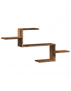 Scaffale a Parete Legno Vecchio 104x15x49 cm in Truciolato