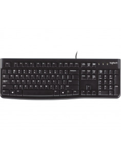 Logitech K120 Corded Keyboard tastiera Ufficio USB QWERTY Inglese UK Nero