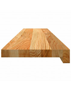 Davanzali 2 pz Marrone Chiaro 100x20x2cm Legno Massello Rovere